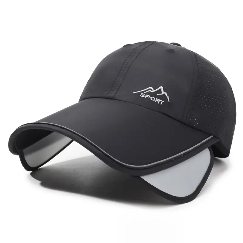 Men's Black Eco-Friendly Duck Tissue Sun Hat - Image 12