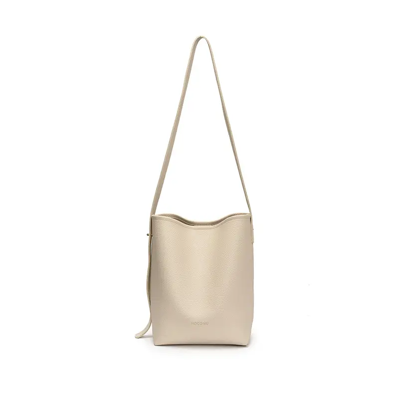 Women's Large Capacity Beige Bucket Bag 2025 - Image 2