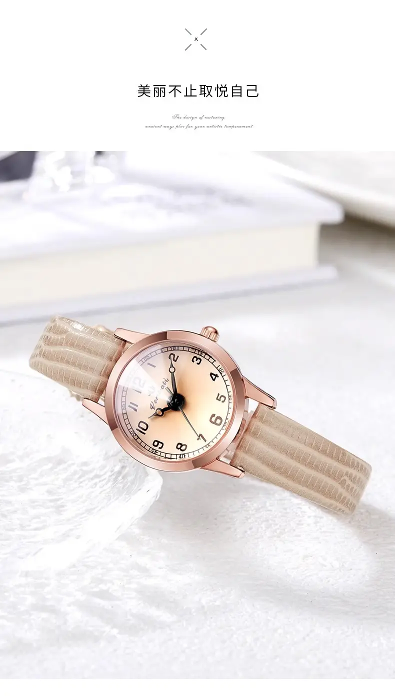 Vintage Artistic Quartz Watch for Women with Leather Belt — feature 12
