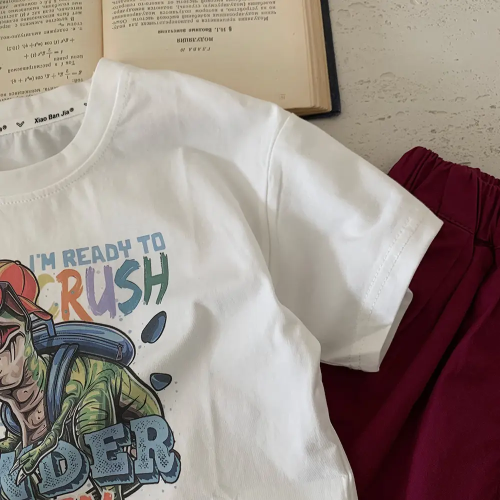 Children's Dinosaur Graphic T-Shirt White Summer 2025 — feature 7