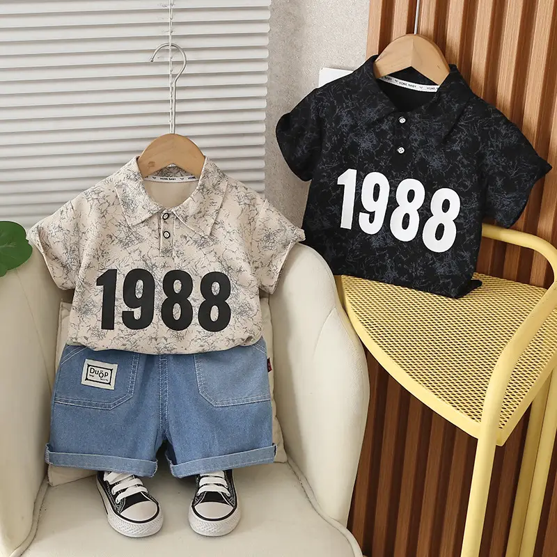 Children's 2025 Summer Casual 2-Piece T-Shirt Shorts Set - Image 4