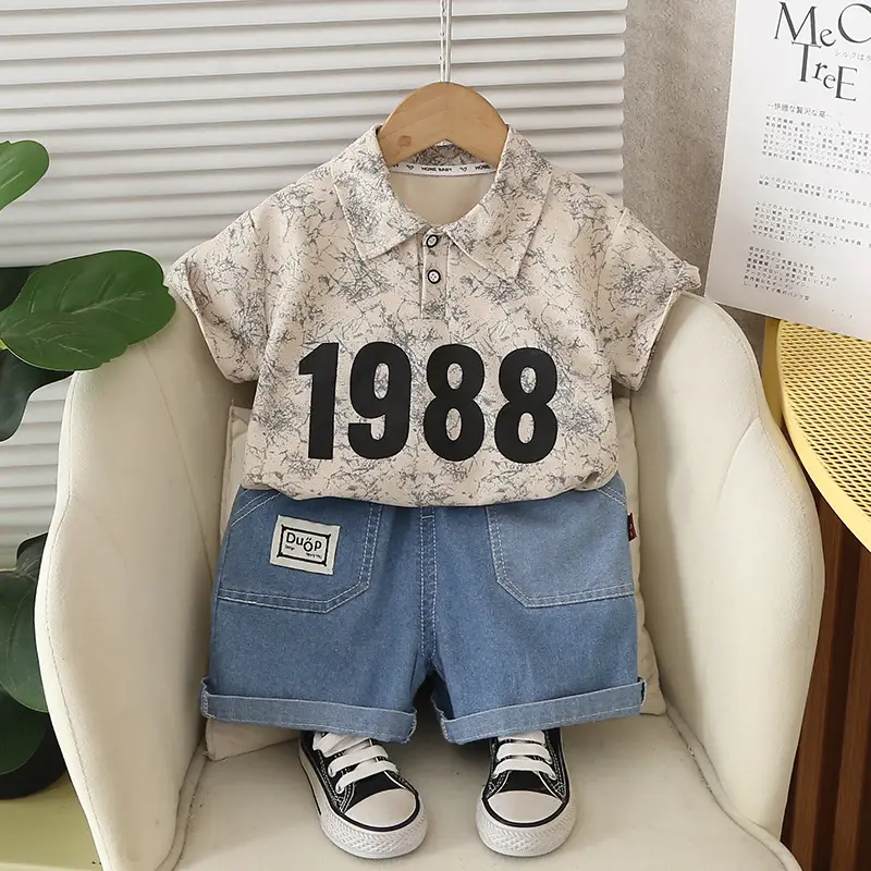 Children's 2025 Summer Casual 2-Piece T-Shirt Shorts Set - Image 5