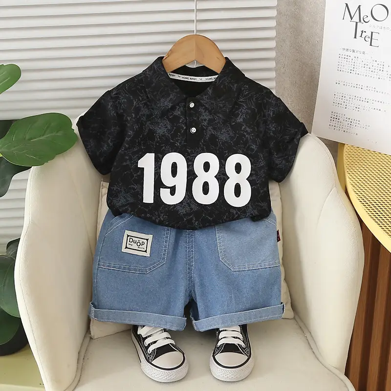 Children's 2025 Summer Casual 2-Piece T-Shirt Shorts Set - Image 6