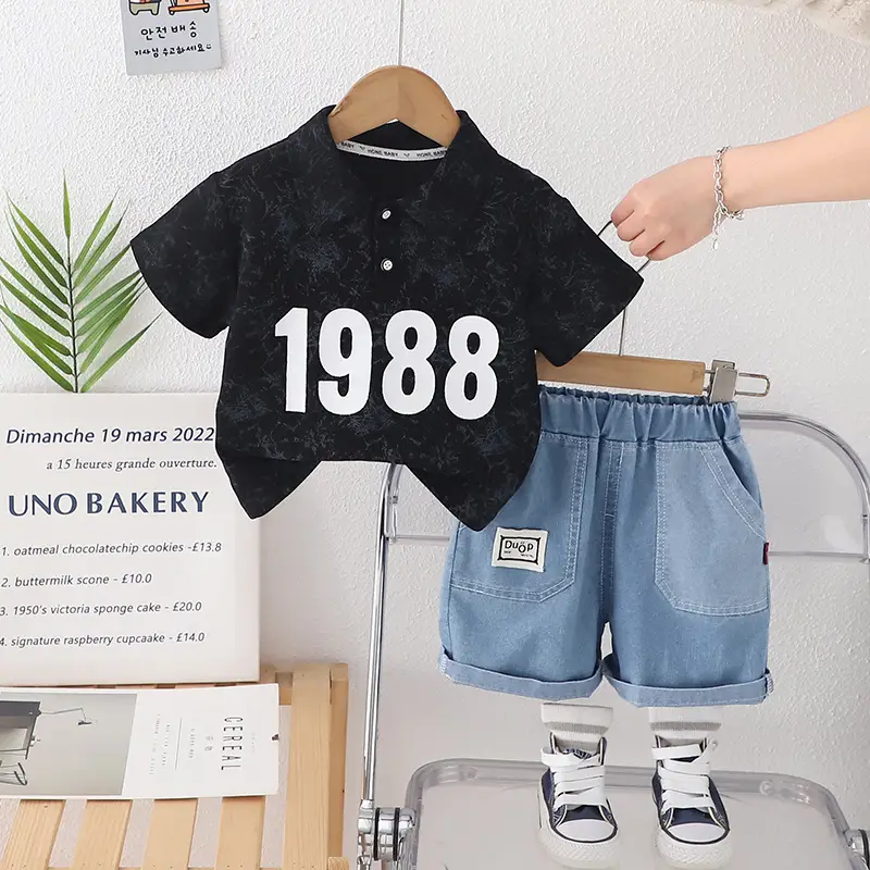Children's 2025 Summer Casual 2-Piece T-Shirt Shorts Set - Image 2