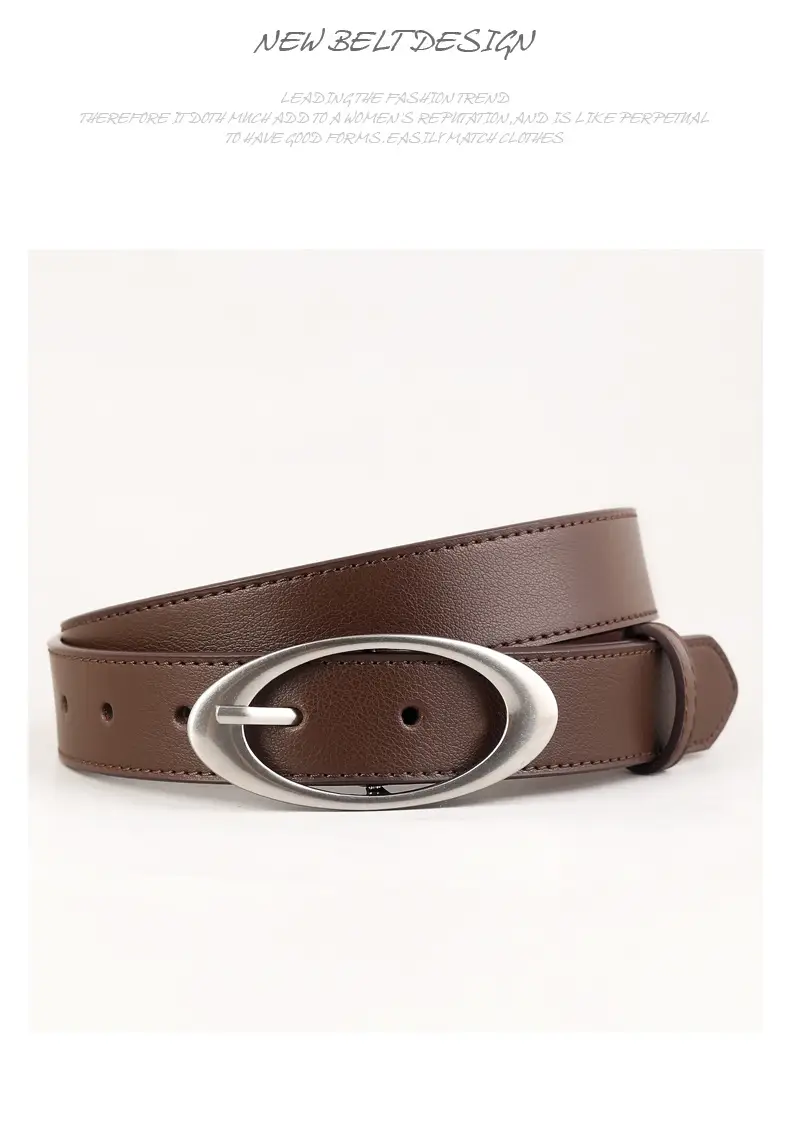 Women's Black Rivet Belt 100cm Length 3 Colors — feature 22