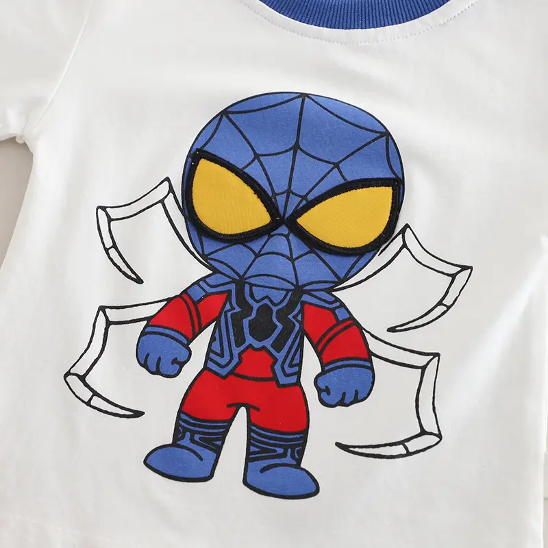 Boys Cartoon Spider-Man 2-Piece Summer Suit 1-5Y — feature 2