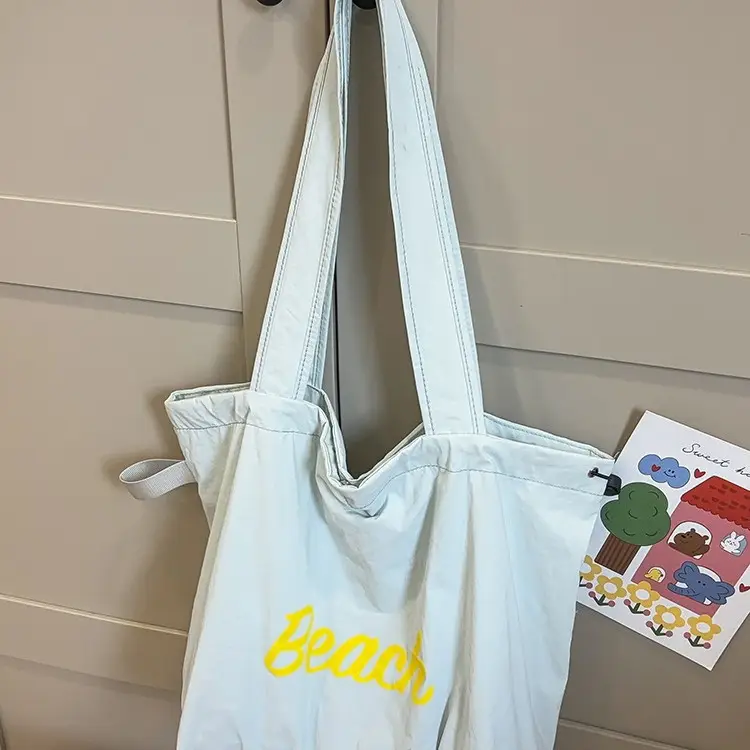 Black Printed Shoulder Bag for Women with "Beach" Design — feature 39