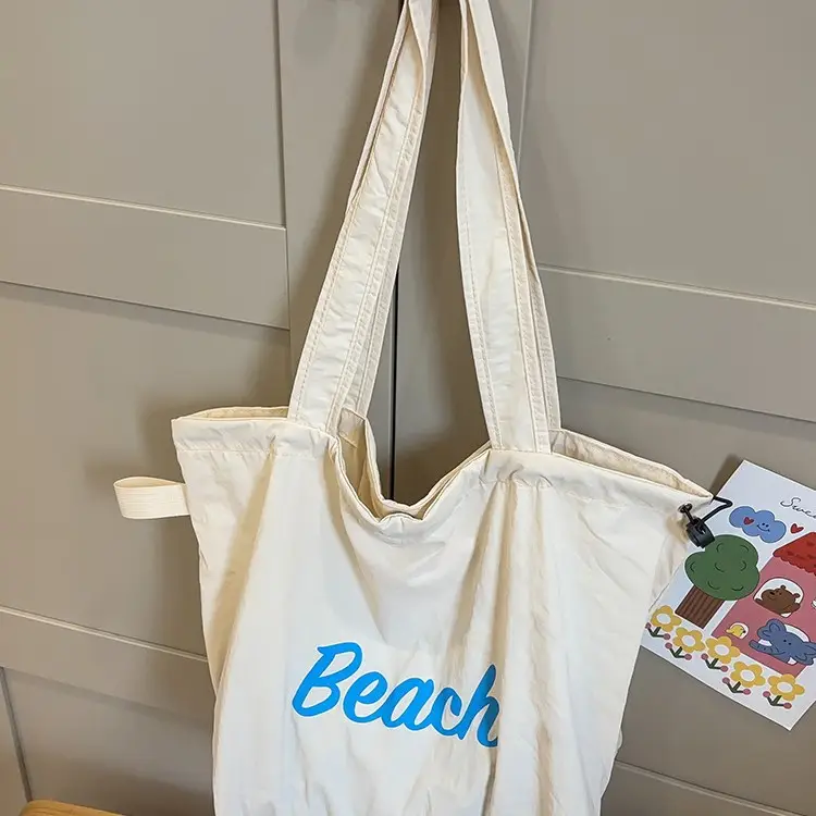Black Printed Shoulder Bag for Women with "Beach" Design — feature 41