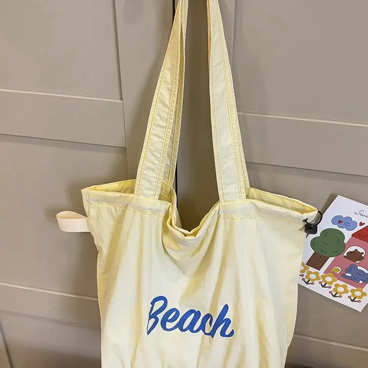 Black Printed Shoulder Bag for Women with "Beach" Design — feature 43