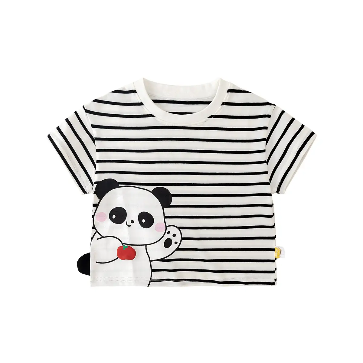 Dudu Family Baby Bear Cartoon T-shirt Yellow Summer Boys' - Image 9