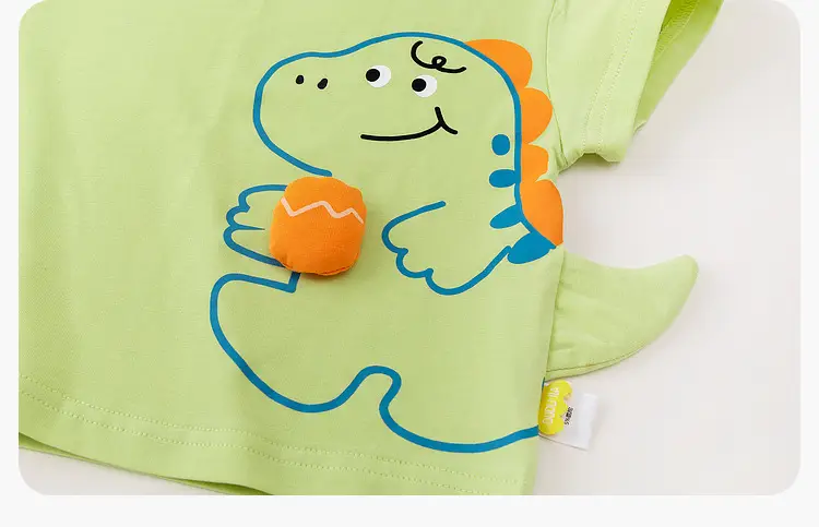 Dudu Family Baby Bear Cartoon T-shirt Yellow Summer Boys' — feature 15