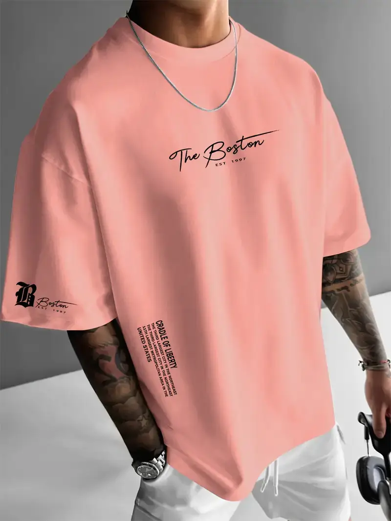 Men Purple Los Angeles Printed T-Shirt Short Sleeve — feature 7