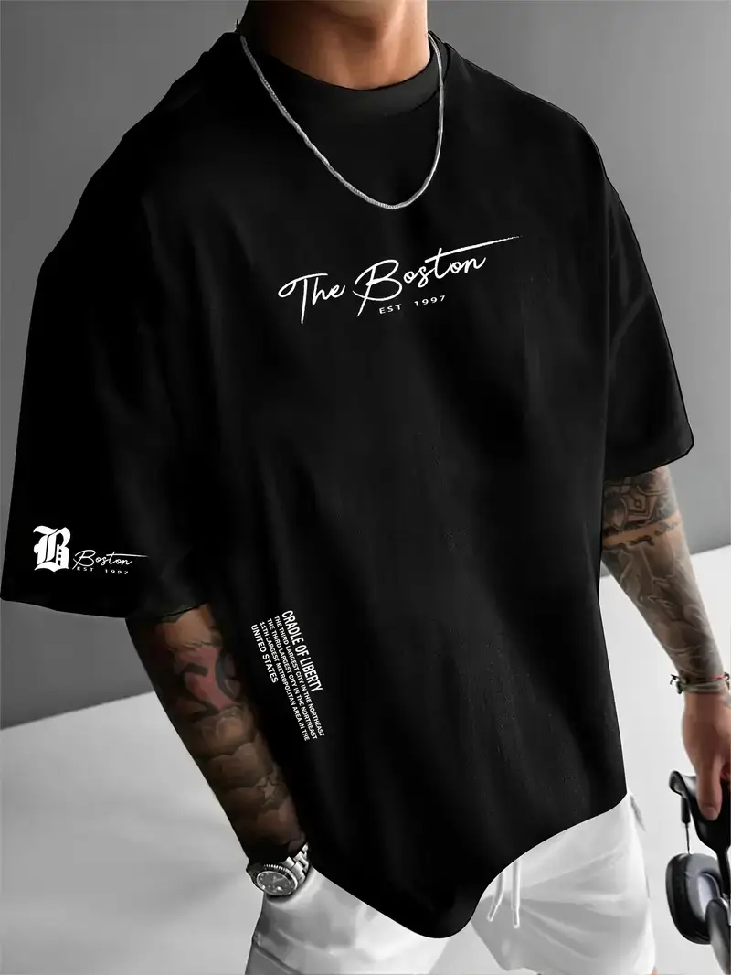 Men Purple Los Angeles Printed T-Shirt Short Sleeve — feature 9