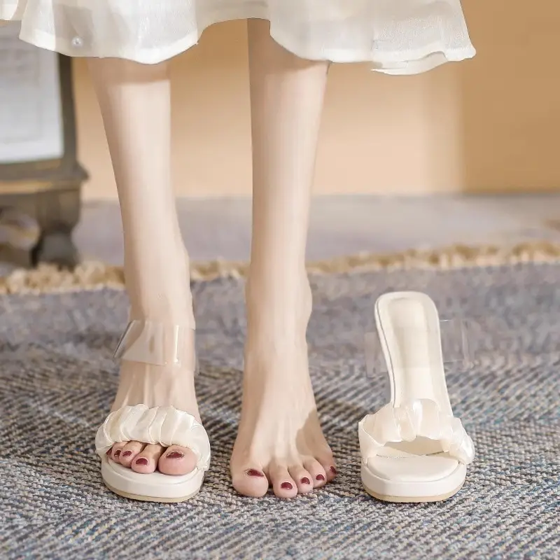 Comfortable and Versatile Transparent Crystal Chunky Heel Sandals, High-Heeled Slippers, 2026 New Fashion Summer Outdoor Sandals for Women — feature 5