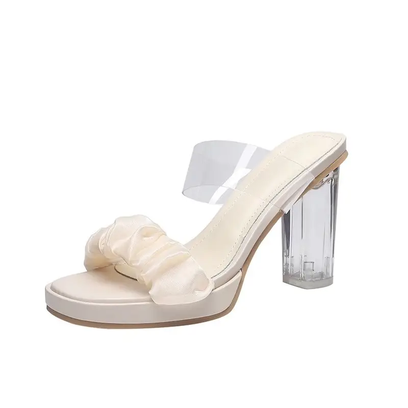 Comfortable and Versatile Transparent Crystal Chunky Heel Sandals, High-Heeled Slippers, 2026 New Fashion Summer Outdoor Sandals for Women — feature 6