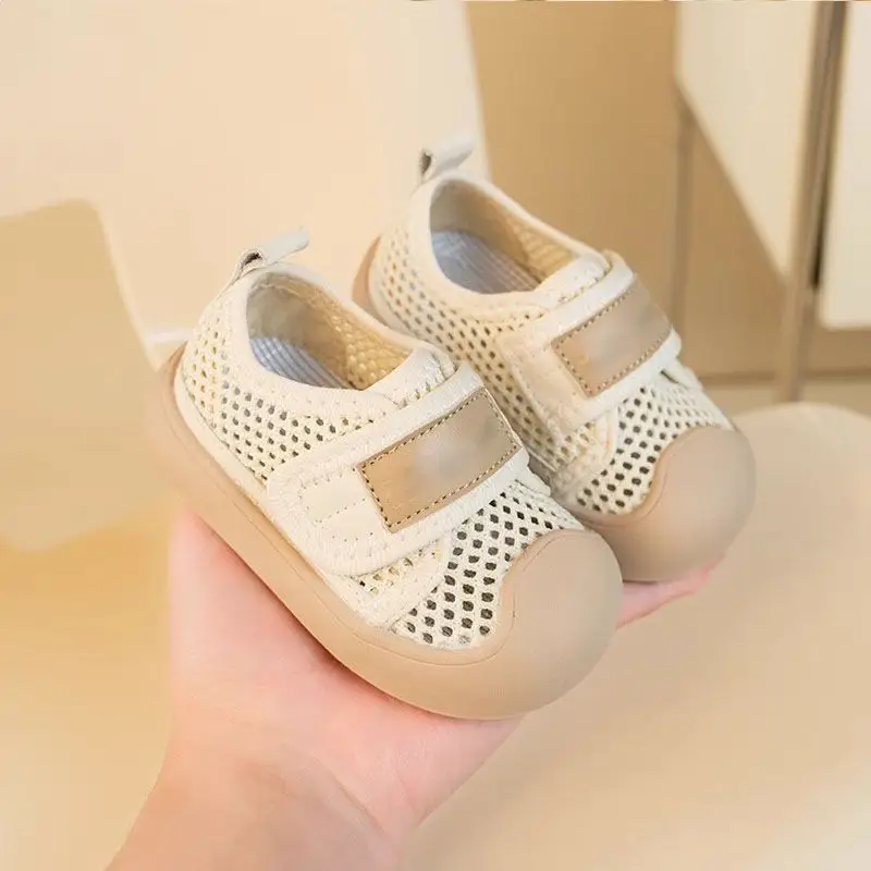 Gold Mesh Baby Shoes for 1-2 Years Old