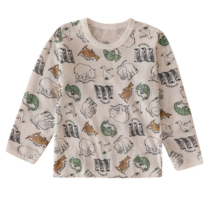 Boys Long Sleeve T-Shirt White Crewneck 2 Pack - Image 17