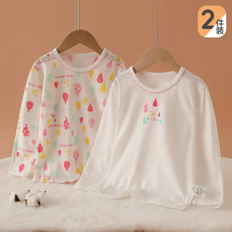 Boys Long Sleeve T-Shirt White Crewneck 2 Pack - Image 10