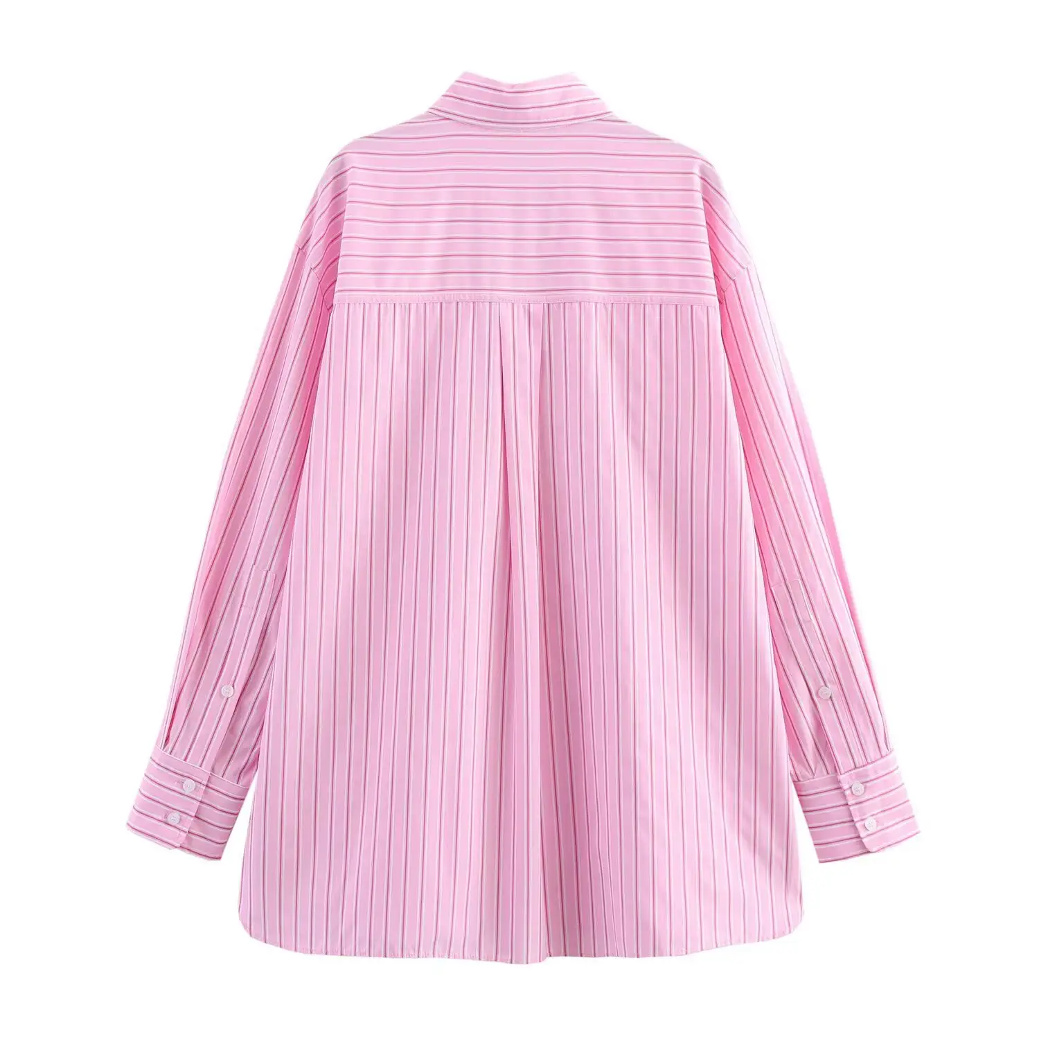 Pink Striped Pajama Pants Set with Belt