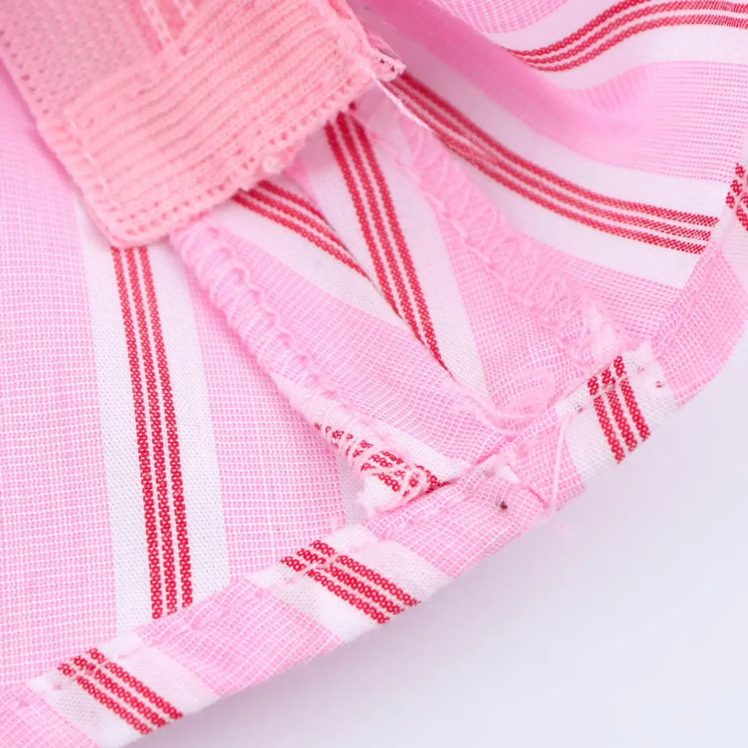 Pink Striped Pajama Pants Set with Belt — feature 12