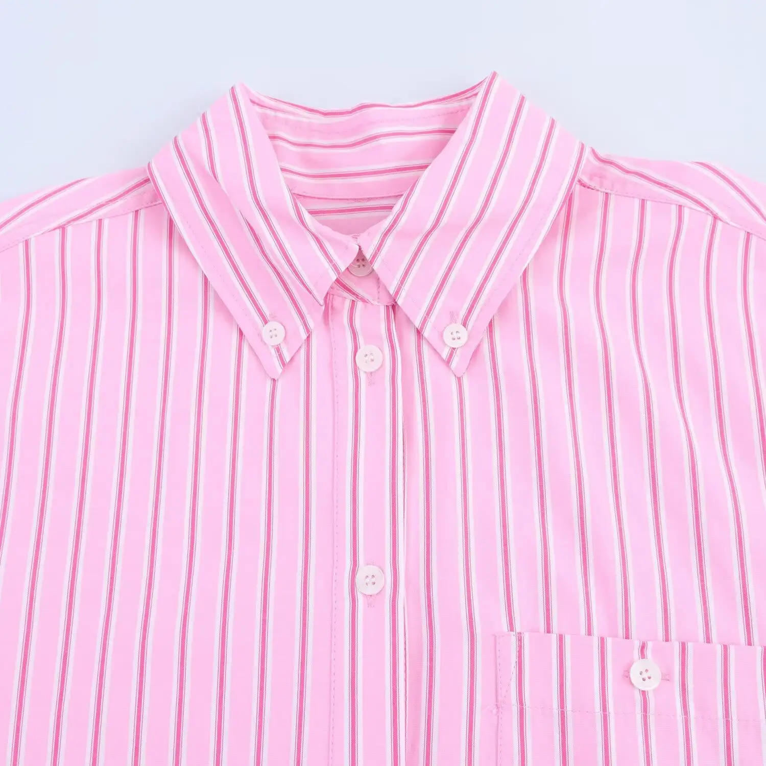 Pink Striped Pajama Pants Set with Belt — feature 17