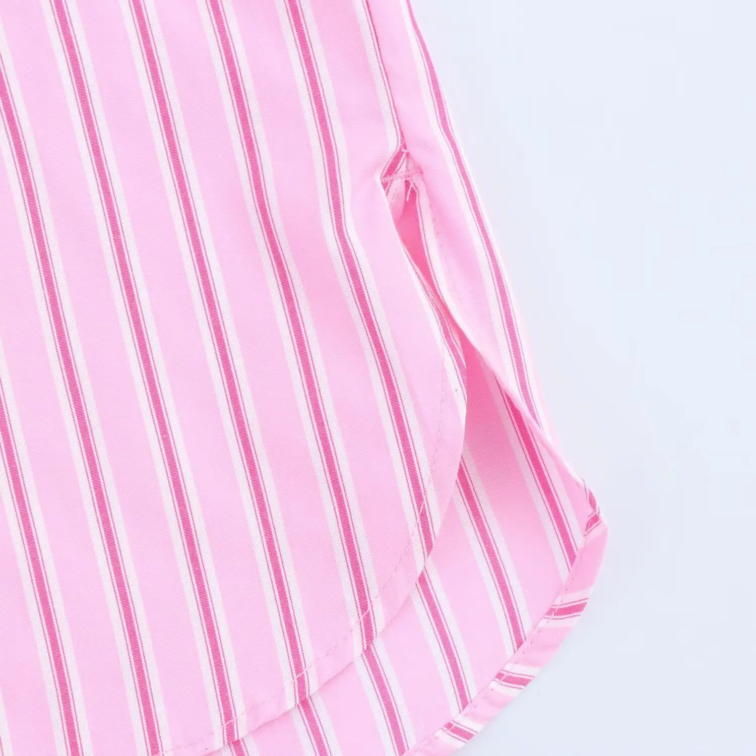 Pink Striped Pajama Pants Set with Belt — feature 23