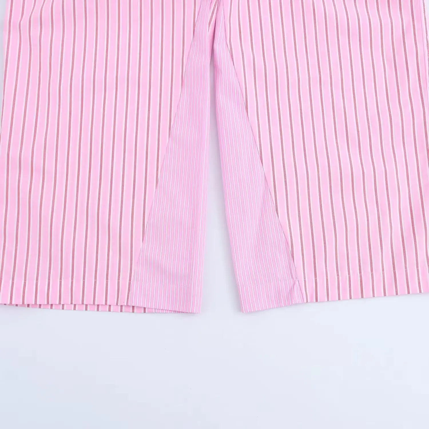 Pink Striped Pajama Pants Set with Belt — feature 30