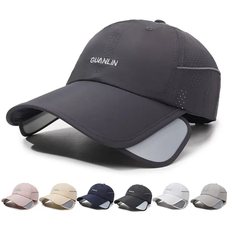 Men Retractable Sunscreen Hat Fishing Outdoor Quick-Drying Cap - Image 8