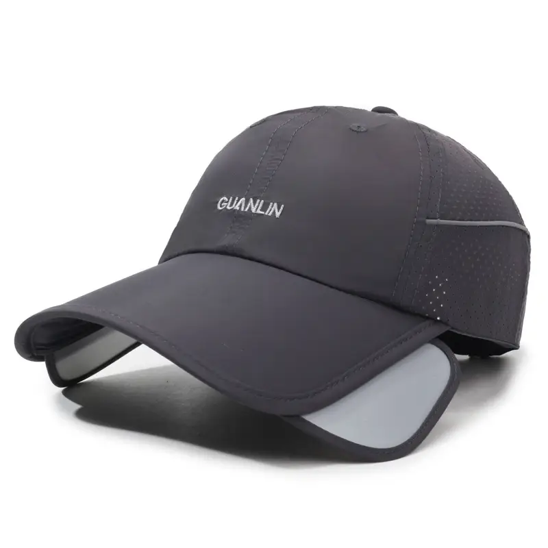Men Retractable Sunscreen Hat Fishing Outdoor Quick-Drying Cap - Image 12