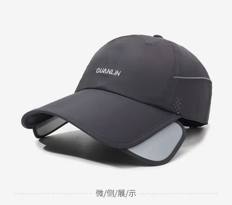 Men Retractable Sunscreen Hat Fishing Outdoor Quick-Drying Cap — feature 10