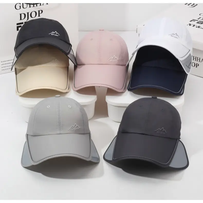 Men Retractable Sunscreen Hat Fishing Outdoor Quick-Drying Cap — feature 8