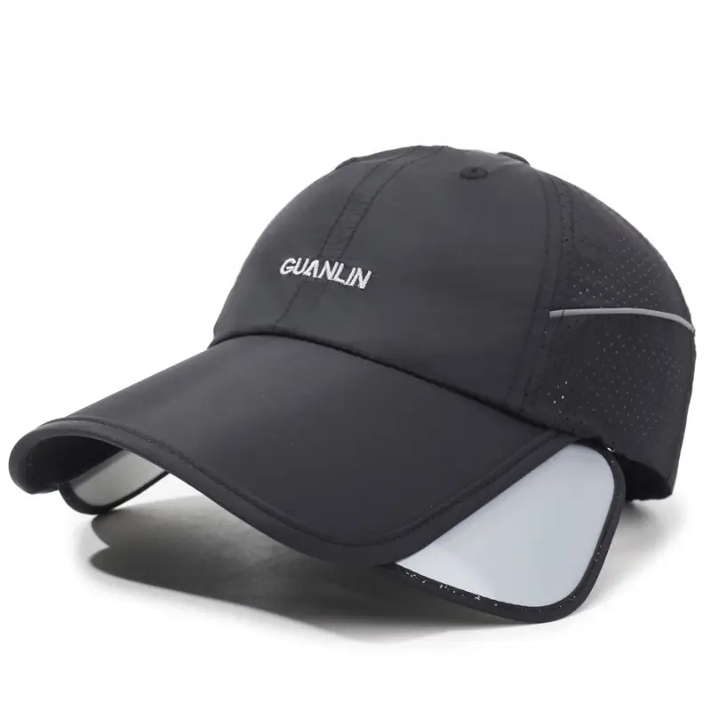 Men Retractable Sunscreen Hat Fishing Outdoor Quick-Drying Cap - Image 2