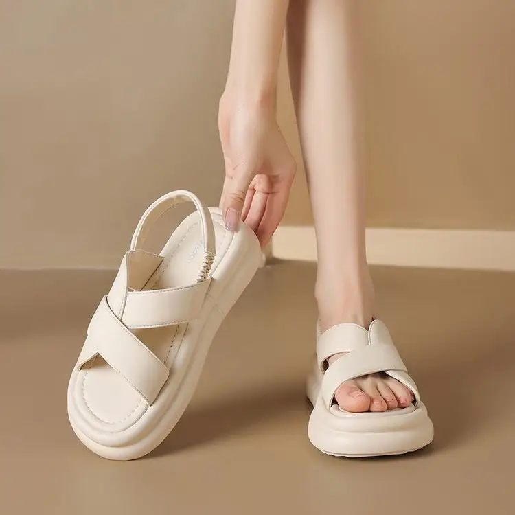 Women's White Foam Sandals Summer Wear