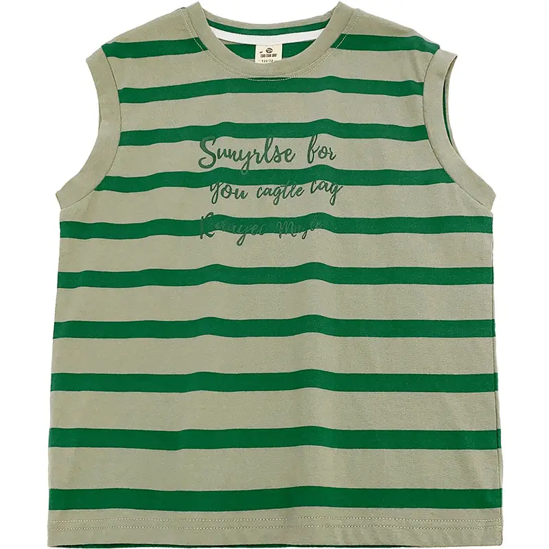 Blue Sleeveless Vest for Boys Summer Wear