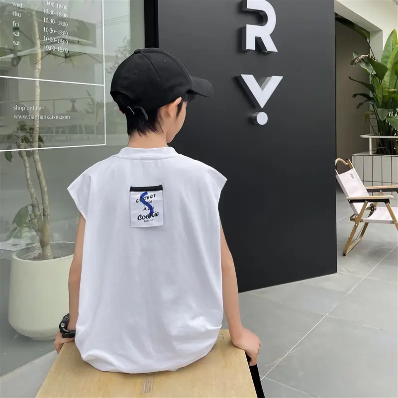 Blue Sleeveless Vest for Boys Summer Wear — feature 16