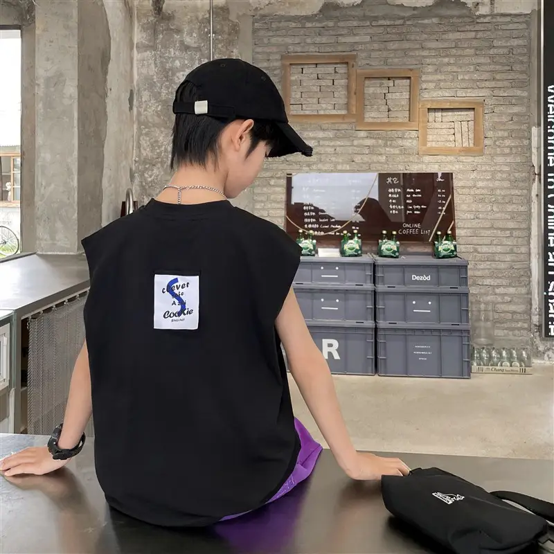 Blue Sleeveless Vest for Boys Summer Wear — feature 17