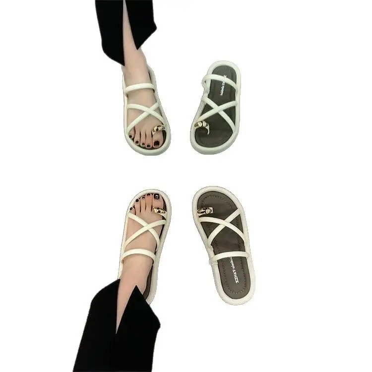White Roman Cross Sandals Summer 2025 - Image 5