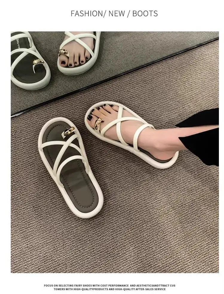 White Roman Cross Sandals Summer 2025 — feature 3