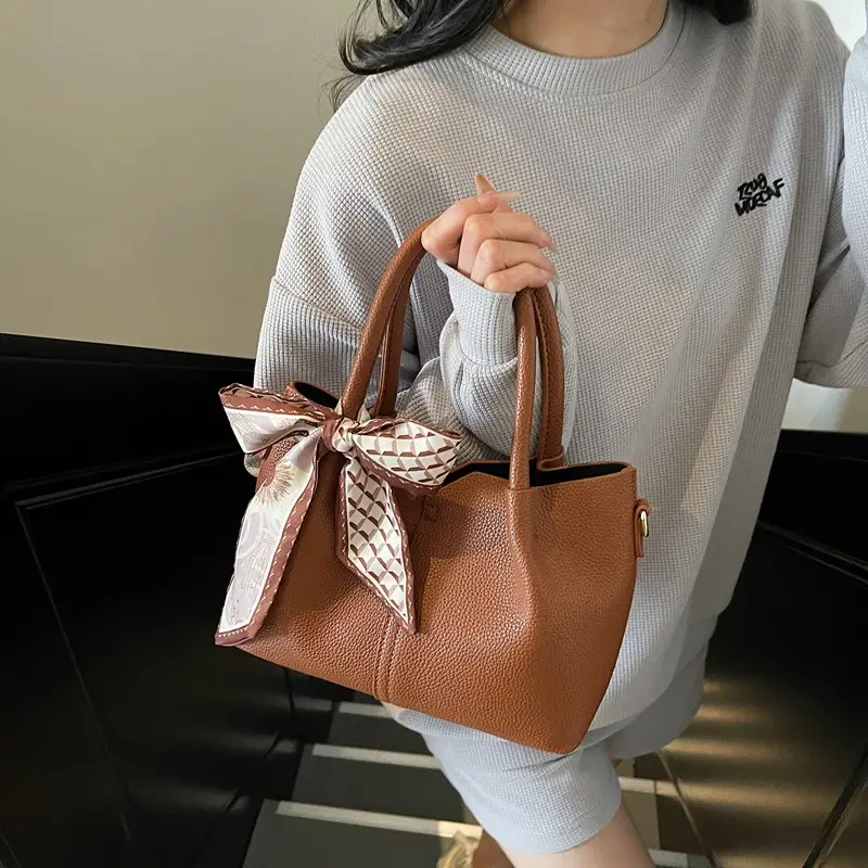 Beige Bow Shoulder Bag for Women 2025 - Image 9