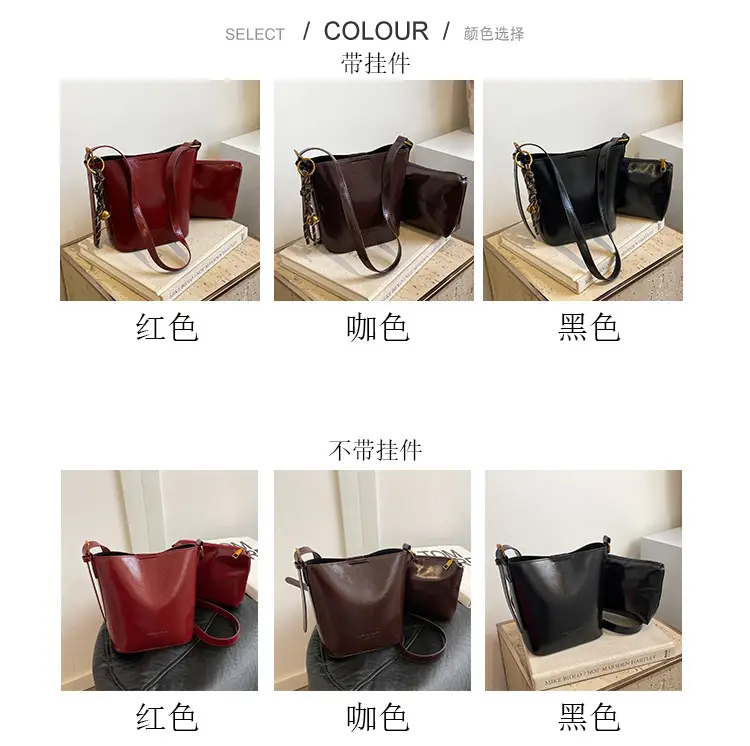 2025 Red Leather Bucket Bag for Women — feature 3
