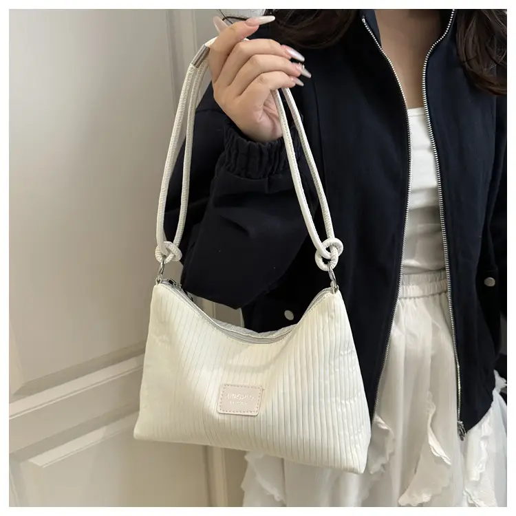 Pink Pleated Shoulder Bag Women Large Capacity 2025 — feature 12