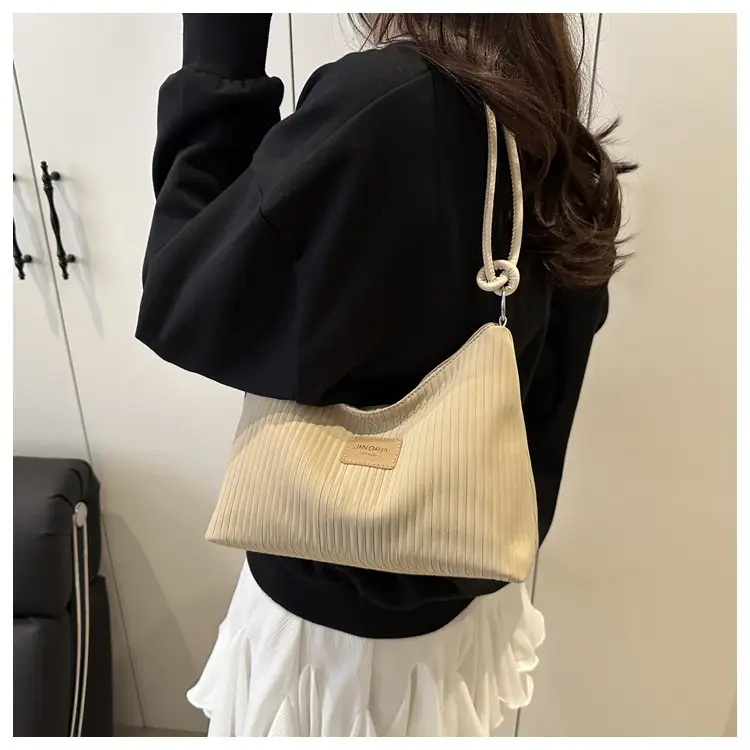 Pink Pleated Shoulder Bag Women Large Capacity 2025 — feature 21