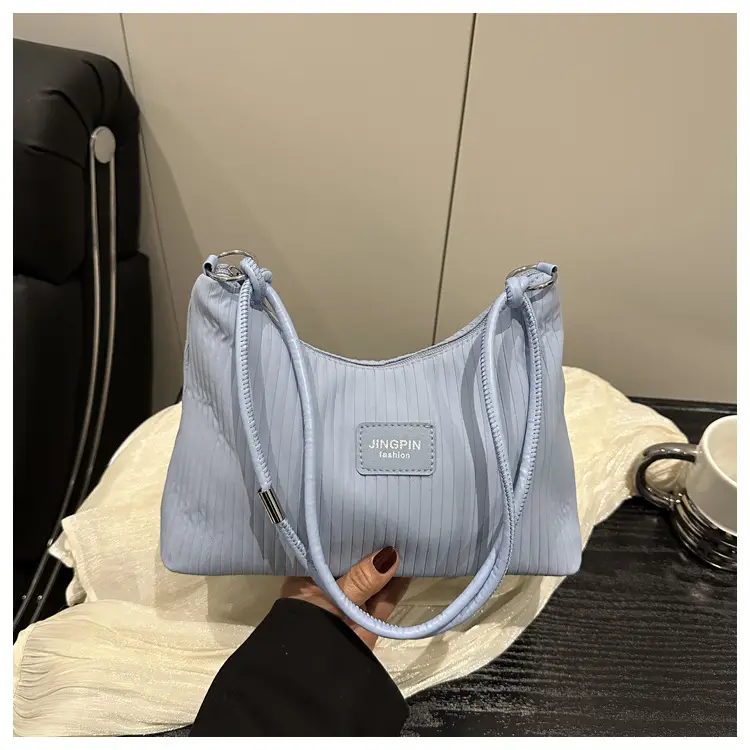 Pink Pleated Shoulder Bag Women Large Capacity 2025 — feature 24