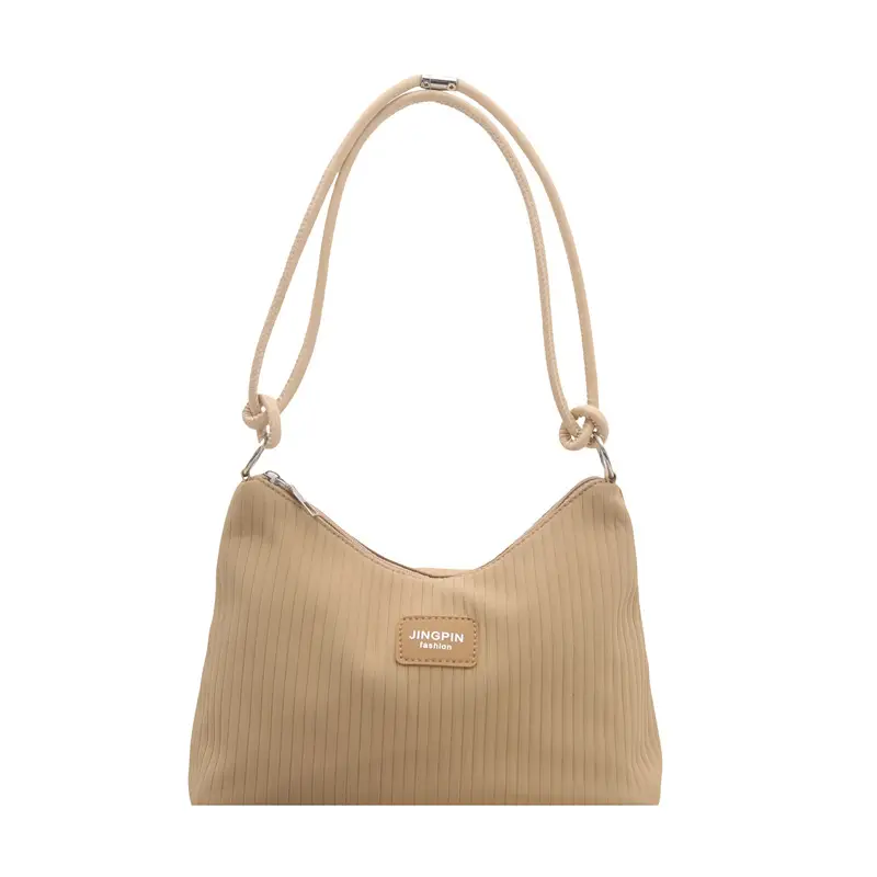 Pink Pleated Shoulder Bag Women Large Capacity 2025 - Image 3