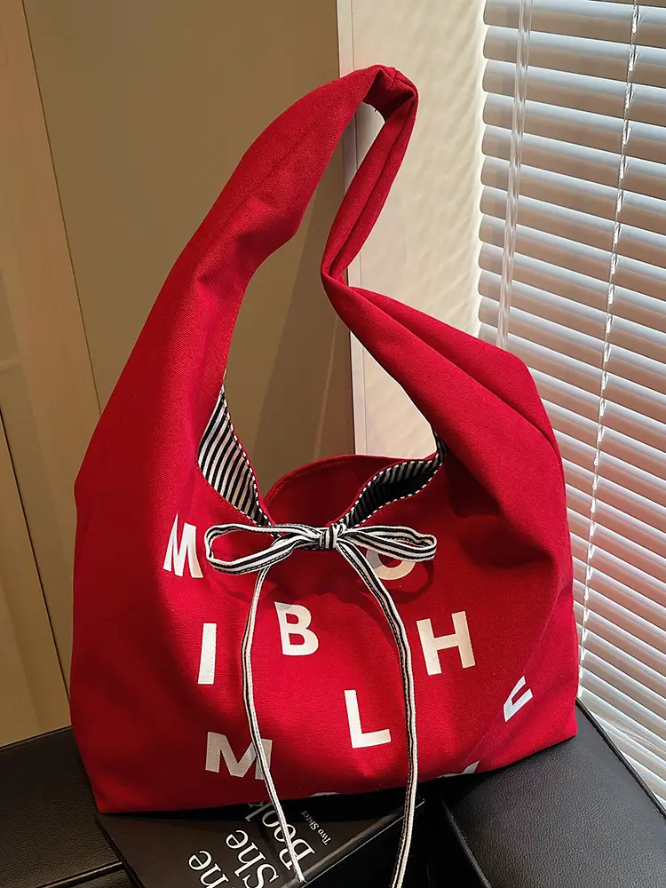 Red Letterboard Personalized Tote Bag for Women - Image 6