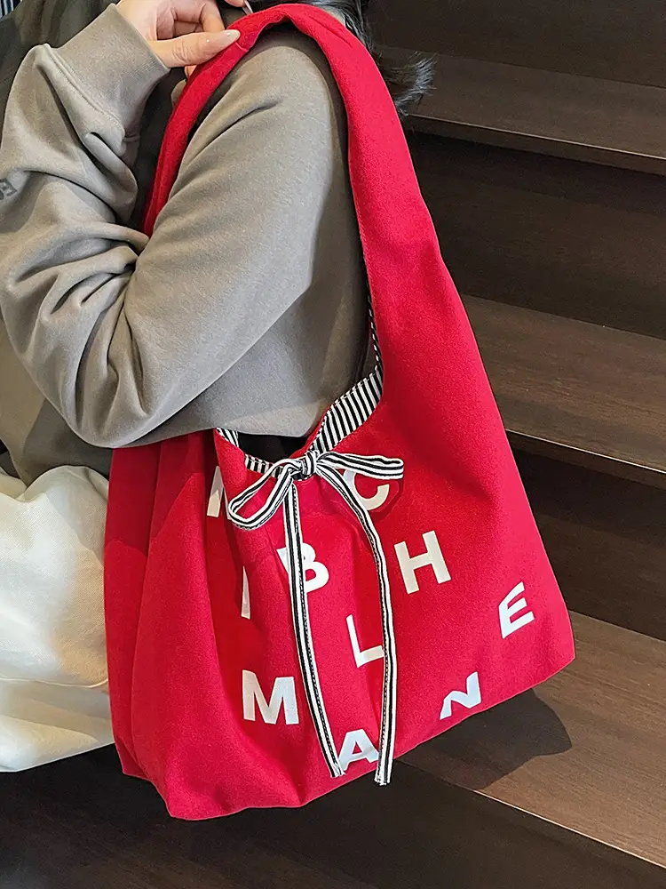 Red Letterboard Personalized Tote Bag for Women - Image 9