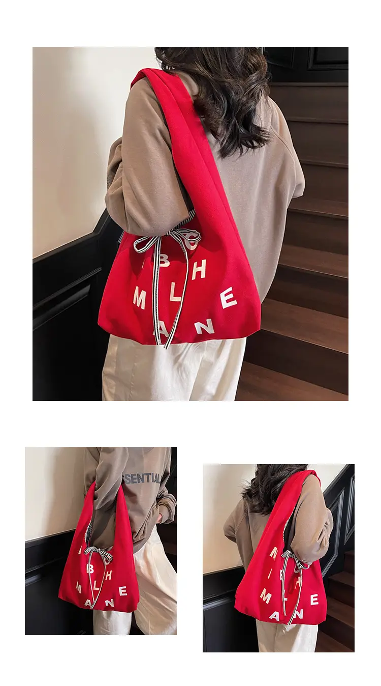 Red Letterboard Personalized Tote Bag for Women — feature 12