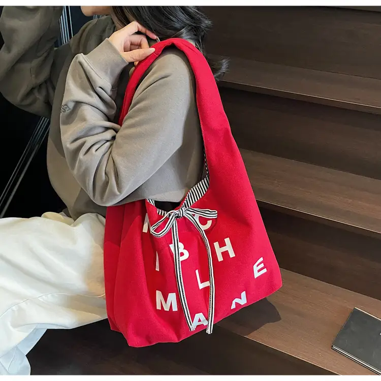 Red Letterboard Personalized Tote Bag for Women — feature 19