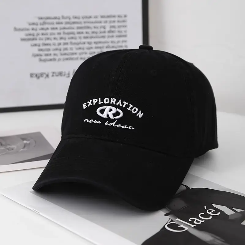 Black Retro Baseball Cap with "Exploration" Logo - Image 10