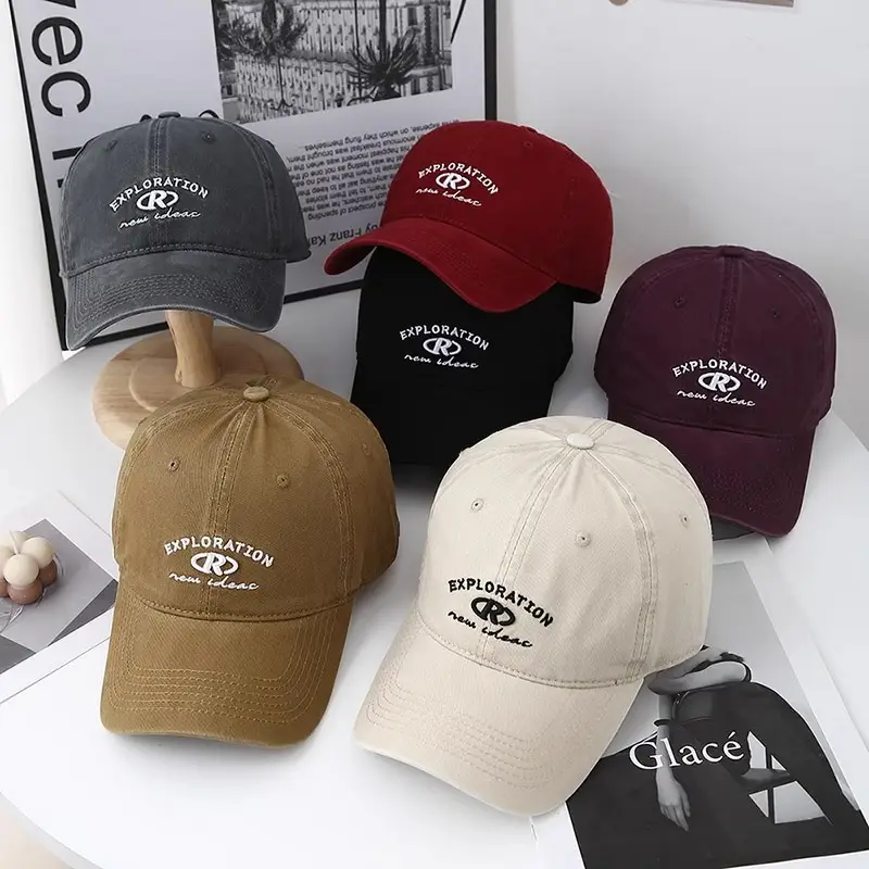 Black Retro Baseball Cap with "Exploration" Logo — feature 4